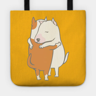 Bull Terrier Hugs Tote