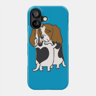 Basset Hound Hugs Phone Case