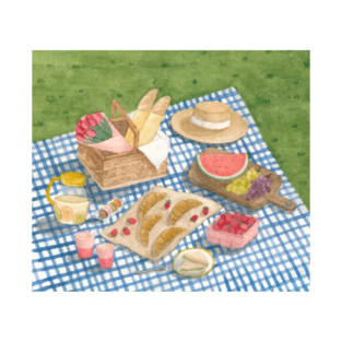 Picnic Fun Watercolour T-Shirt