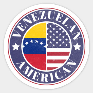 Proud Venezuelan-American Badge - Venezuela Flag Magnet