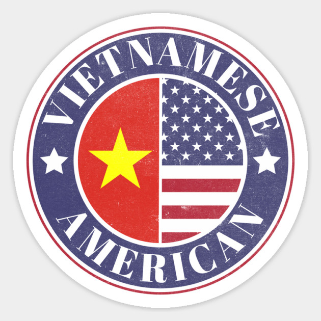 Proud Vietnamese-American Badge - Vietnam Flag Magnet by Yesteeyear