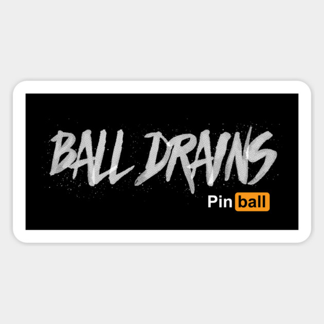 Pinball: Ball Drains (dark) Sticker by DRI374