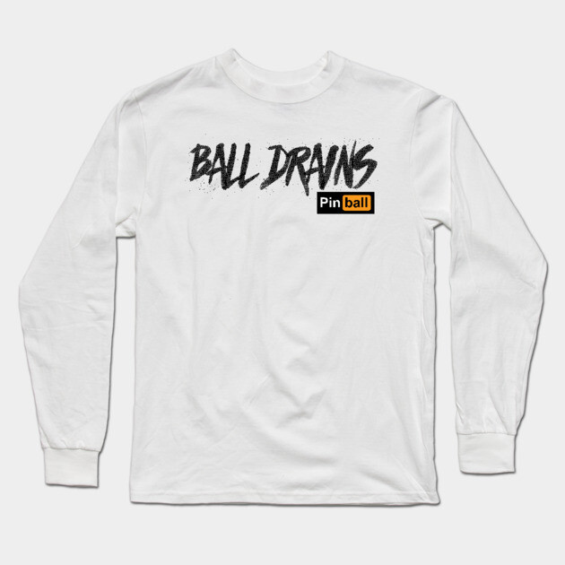 Pinball: Ball Drains (light) Long Sleeve T-Shirt by DRI374