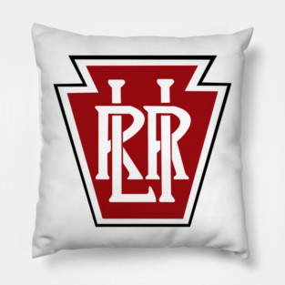 Vintage Long Island Railroad Logo Pillow
