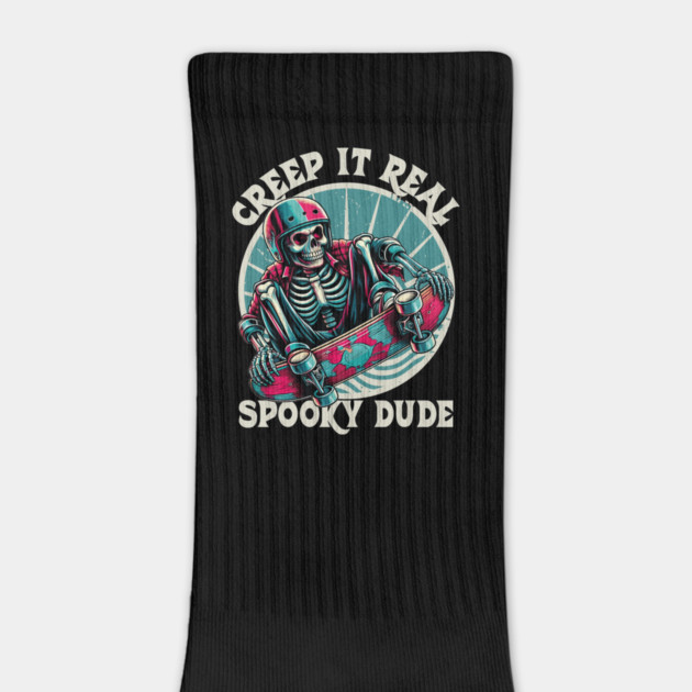 Halloween Creep It Real Ghost Skeleton Skater Costume Kids by JessArty