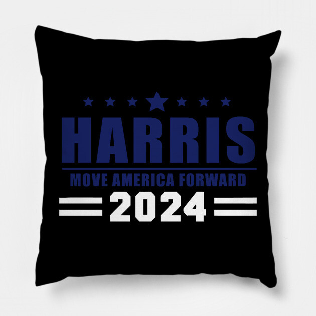 Harris 2024 Move American Forward Pillow by UrbanLifeApparel