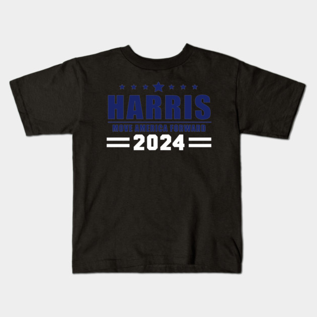 Harris 2024 Move American Forward Kids T-Shirt by UrbanLifeApparel