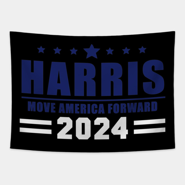 Harris 2024 Move American Forward Tapestry by UrbanLifeApparel
