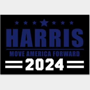 Harris 2024 Move American Forward Posters and Art