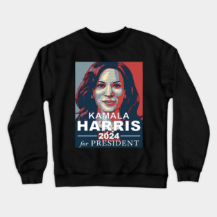 Retro Vintage Kamala Harris 2024 For President Election Campaign Crewneck Sweatshirt