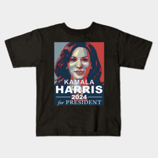 Retro Vintage Kamala Harris 2024 For President Election Campaign Kids T-Shirt