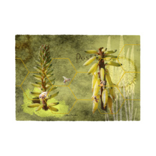 Bees on Yucca Plants Mixed Media T-Shirt