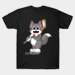 Cat Ice hockey Ice hockey stick T-Shirt