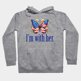 I'm With Her Kamala Harris Butterfly Hoodie