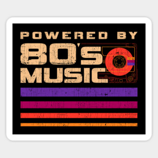 Powered By 80s Music Sticker