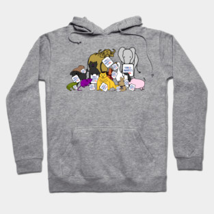 Animals with Kamala Harris Signs Hoodie