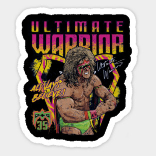 Ultimate Warrior 35Th Anniversary Sticker