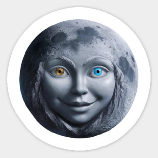 Moon Woman Face Sticker