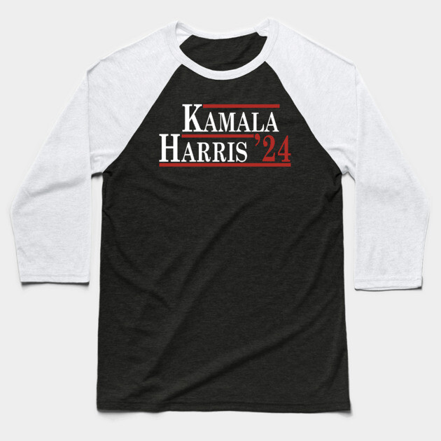 Kamala Harris 2024 Baseball T-Shirt by UrbanLifeApparel