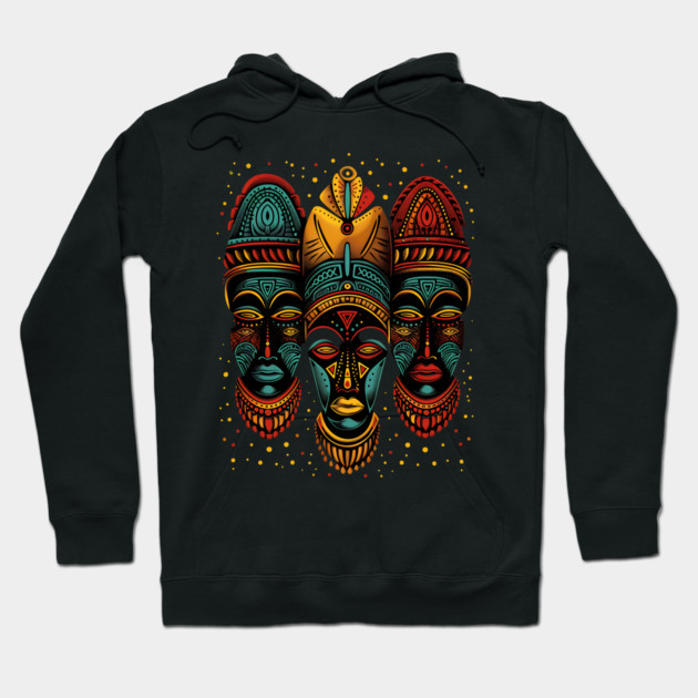 African Masks, African Art Hoodie by UrbanLifeApparel