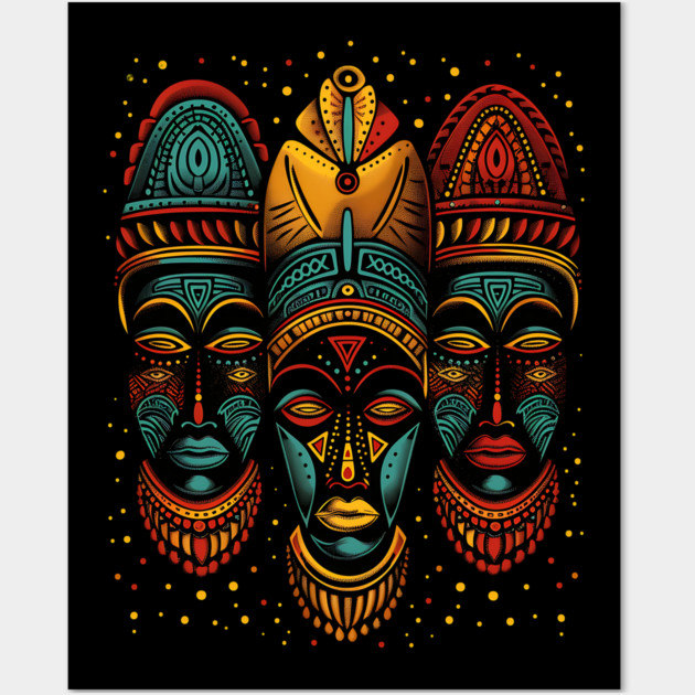 African Masks, African Art Wall Art by UrbanLifeApparel