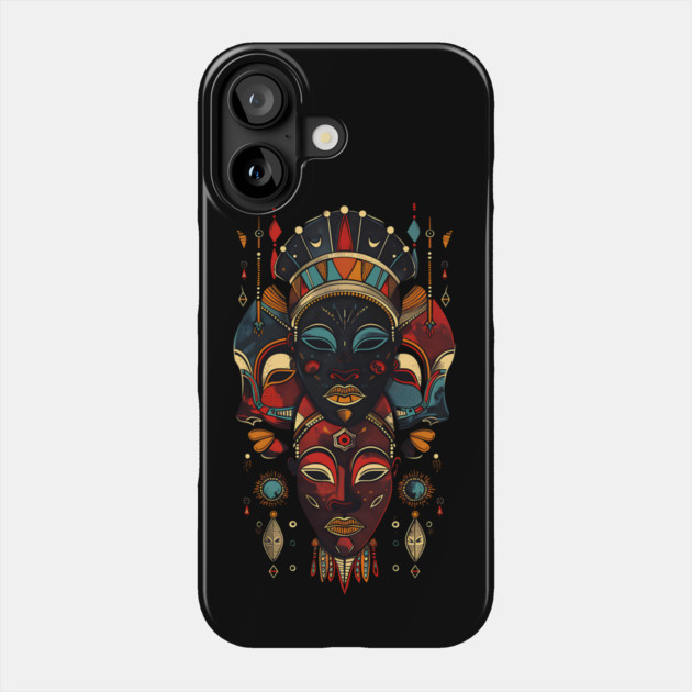 Abstract African Masks, African Art Phone Case by UrbanLifeApparel