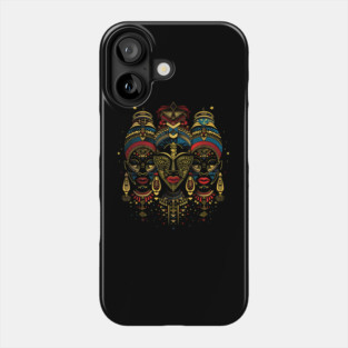 Modern African Masks, African Art Phone Case