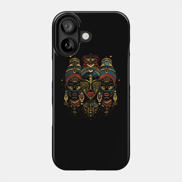 Modern African Masks, African Art Phone Case by UrbanLifeApparel