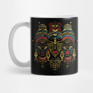 Modern African Masks, African Art Mug