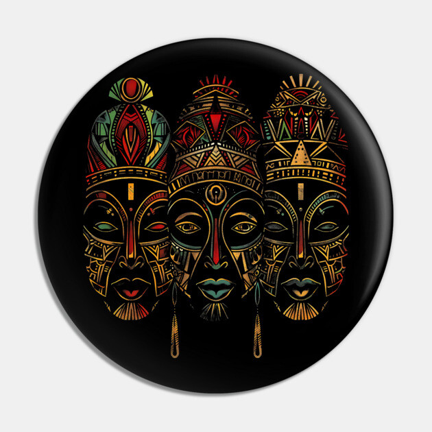 Tribal African Masks, African Art Pin by UrbanLifeApparel