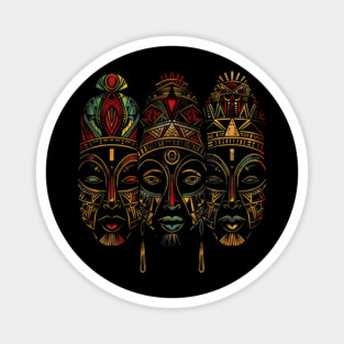 Tribal African Masks, African Art Magnet