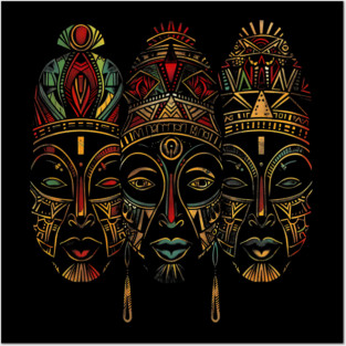 Tribal African Masks, African Art Posters and Art
