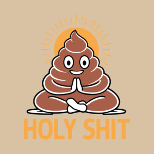 Holy Shit Poo Yoga Pun Humor T-Shirt