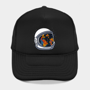 Koi fish in astronaut helmet Hat