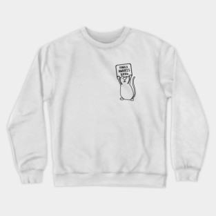 Small Cat and Kamala Harris 2024 Sign Crewneck Sweatshirt