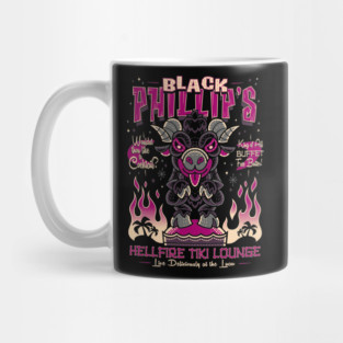 Black Phillip Tiki - Creepy Cute Goat - Occult Vintage Retro Surf Vacation Mug