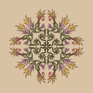 Botanical Snakes Mandala T-Shirt