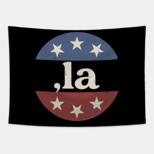 Vintage Comma La for Kamala Harris Tapestry