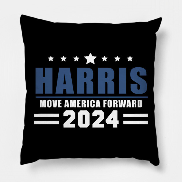 Harris 2024 Move American Forward Pillow by UrbanLifeApparel