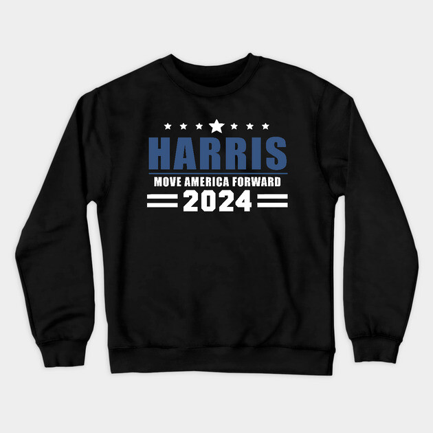 Harris 2024 Move American Forward Crewneck Sweatshirt by UrbanLifeApparel