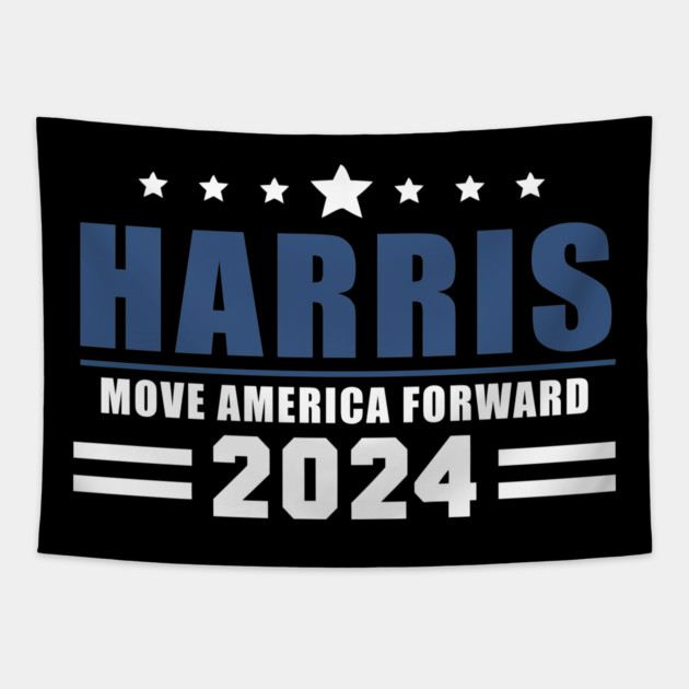 Harris 2024 Move American Forward Tapestry by UrbanLifeApparel