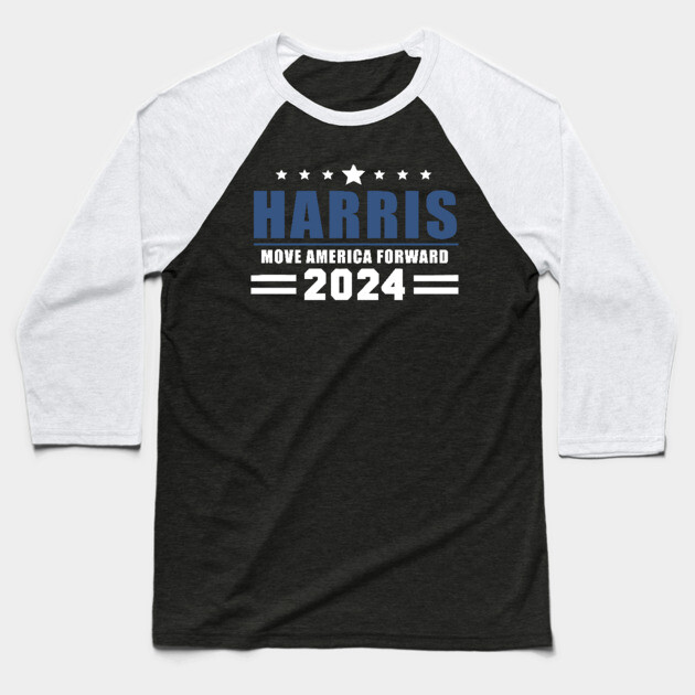 Harris 2024 Move American Forward Baseball T-Shirt by UrbanLifeApparel