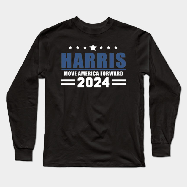 Harris 2024 Move American Forward Long Sleeve T-Shirt by UrbanLifeApparel