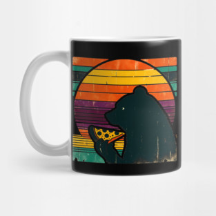 Funny Bear Eating Pizza Mug