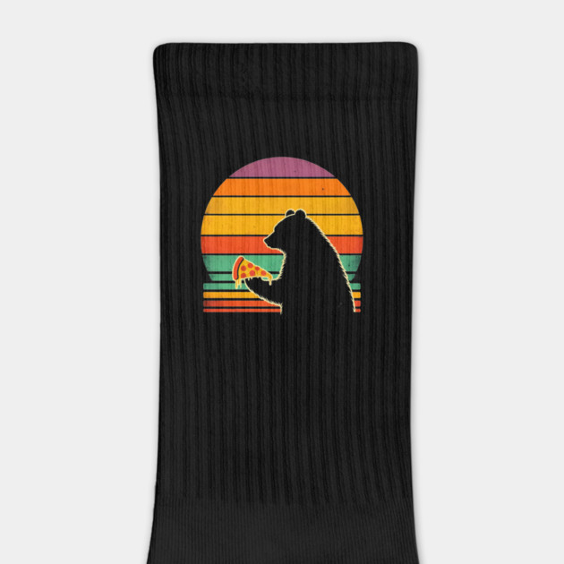 Funny Bear Eating Pizza by logiamerch