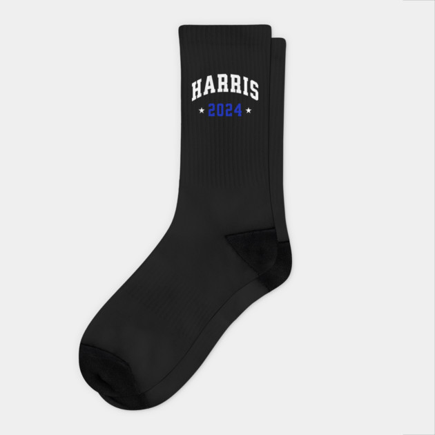 Harris 2024 Election White and blue Socks by UrbanLifeApparel