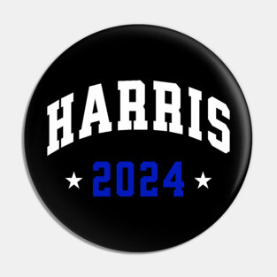 Harris 2024 Election White and blue Pin