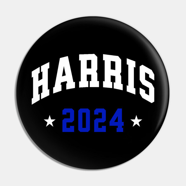 Harris 2024 Election White and blue Pin by UrbanLifeApparel