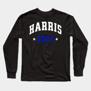 Harris 2024 Election White and blue Long Sleeve T-Shirt