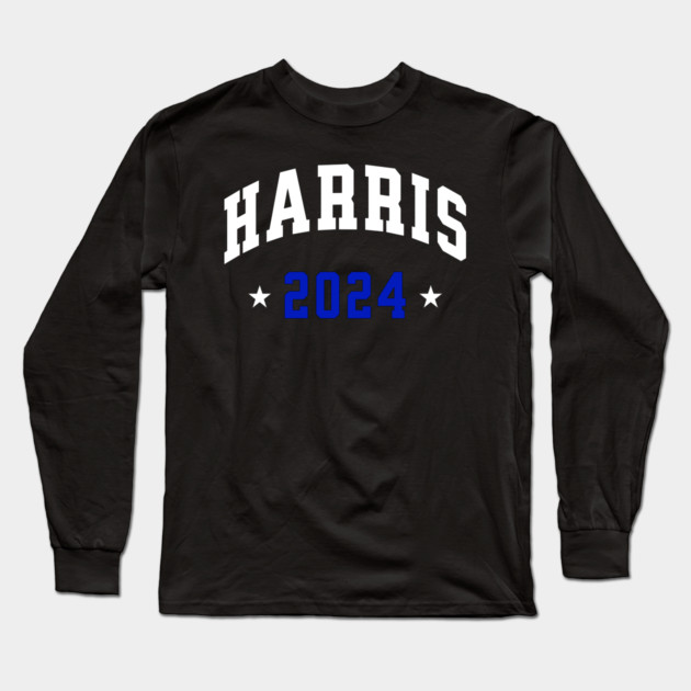 Harris 2024 Election White and blue Long Sleeve T-Shirt by UrbanLifeApparel